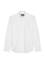 Marc O'Polo Langarmhemd Weiß/Creme