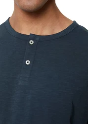 Marc O'Polo Henleyshirt mit Knopfleiste Dunkelblau/Blau/Grau