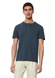 Marc O'Polo Henleyshirt mit Knopfleiste Dunkelblau/Blau/Grau