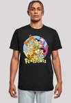 F4NT4STIC T-Shirt Die Familie Feuerstein Group Circle Print Lila/Schwarz/Rosa/Beige/Mischfarben/Gold