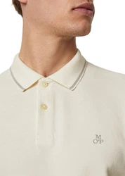 Marc O'Polo Poloshirt Khaki/Beige/Weiß/Creme/Braun