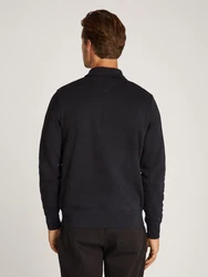 Tommy Hilfiger Sweatshirt ROUNDALL STAND COLLAR ZIP mit Stehkragen und Reißverschluss schwarz