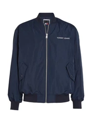 Tommy Jeans Bomberjacke TJM ENTRY BOMBER EXT mit Logopatch blau