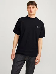 Jack & Jones Rundhalsshirt JPRBLACHAD BRANDING SS CREW NECK TEE Dunkelblau/Schwarz