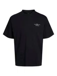 Jack & Jones Rundhalsshirt JPRBLACHAD BRANDING SS CREW NECK TEE Dunkelblau/Schwarz