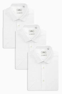 Next Langarmhemd Slim Fit Hemd mit Sportmanschetten