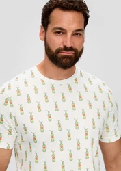 s.Oliver T-Shirt mit Sinalco-Print Artwork Gelb