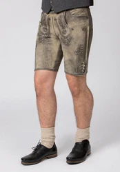 Stockerpoint Trachtenlederhose Artur Khaki/Braun/Grau