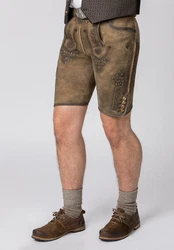 Stockerpoint Trachtenlederhose Artur Khaki/Braun/Dunkelbraun