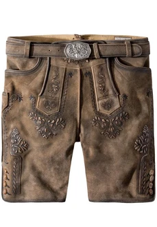 Stockerpoint Trachtenlederhose Artur Khaki/Braun/Dunkelbraun