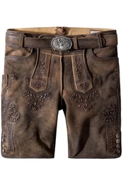 Stockerpoint Trachtenlederhose Artur Braun/Khaki/Dunkelbraun/Beige