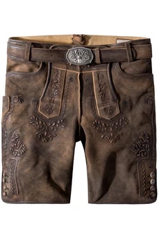 Stockerpoint Trachtenlederhose Artur Braun/Khaki/Dunkelbraun/Beige
