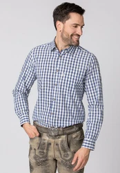 Stockerpoint Trachtenhemd Marco Dunkelblau/Hellblau/Blau