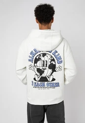 SUBLEVEL Hoodie Sweathoodie Creme/Blau/Weiß/Dunkelblau