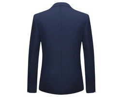 Allthemen Anzug Slim Fit (3-tlg, Sakko & Weste & Hose) für Hochzeit Dunkelblau/Hellblau/Blau