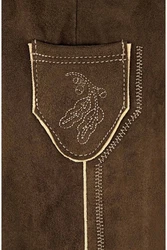Spieth & Wensky Trachtenlederhose Dunkelbraun/Braun/Khaki
