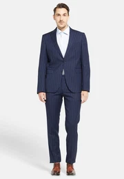Hosenanzug Business-anzug Mit Nadelstreifen Modern Fit