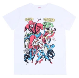 Kurzarmbluse Weies, kurzrmeliges Herren-T-Shirt Avengers L