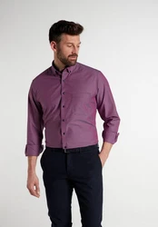 Eterna Langarmhemd MODERN FIT Bordeaux/Dunkelrot/Lila/Rot/Rosa