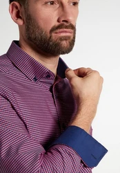 Eterna Langarmhemd MODERN FIT Bordeaux/Dunkelrot/Lila/Rot/Rosa