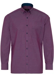 Eterna Langarmhemd MODERN FIT Bordeaux/Dunkelrot/Lila/Rot/Rosa
