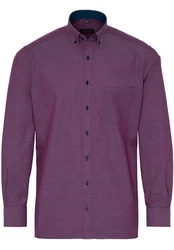 Eterna Langarmhemd MODERN FIT Bordeaux/Dunkelrot/Lila/Rot/Rosa