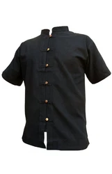 PANASIAM Fisherman Shirt Kurzarmhemd Herren Schwarz/Beige/Dunkelblau/Grau/Hellblau