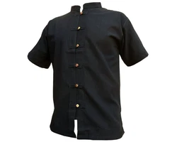 PANASIAM Fisherman Shirt Kurzarmhemd Herren Schwarz/Beige/Dunkelblau/Grau/Hellblau