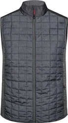 James & Nicholson Steppweste Hybrid Strickfleece Gilet 