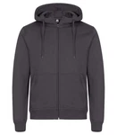 Clique Trainingspullover Miami Hoody FZ Dunkelgrau/Hellgrau/Grau