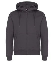 Clique Trainingspullover Miami Hoody FZ Dunkelgrau/Hellgrau/Grau