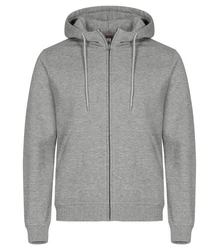 Clique Trainingspullover Miami Hoody FZ Hellgrau/Grau