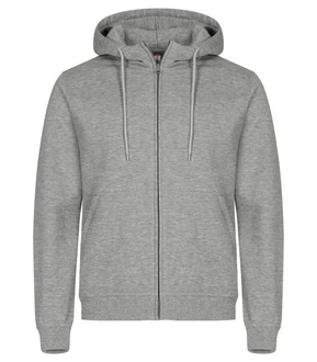 Clique Trainingspullover Miami Hoody FZ Hellgrau/Grau