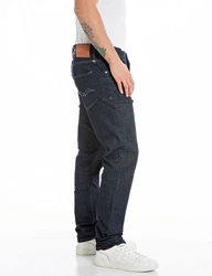Replay Slim-fit Jeans Mickym Dunkelblau/Orange