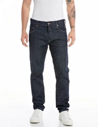 Replay Slim-fit Jeans Mickym Dunkelblau/Orange