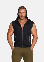 GOLD'S GYM APPAREL Hoodie DRAPER Schwarz/Dunkelblau