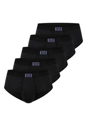 ESGE Die Wäsche-Macher Slip 5er Pack Feinripp Jeans Dunkelblau/Schwarz