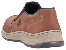 Rieker Slipper Schlupfschuh Halbschuh mit Stretcheinsätze braun