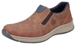 Rieker Slipper Schlupfschuh Halbschuh mit Stretcheinsätze braun