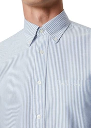 Marc O'Polo Langarmhemd Hellblau/Blau