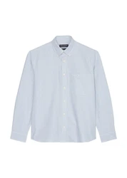 Marc O'Polo Langarmhemd Hellblau/Blau