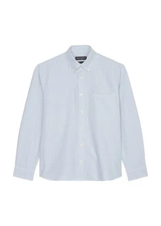 Marc O'Polo Langarmhemd Hellblau/Blau