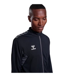 hummel Sweatjacke AUTHENTIC PL Trainingsjacke Schwarz/Dunkelgrau