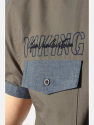 Jan Vanderstorm Kurzarmhemd HERKKO Grau/Khaki/Braun/Beige