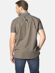 Jan Vanderstorm Kurzarmhemd HERKKO Grau/Khaki/Braun/Beige