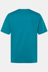 JP1880 T-Shirt Henley Basic Knopfleiste Türkis/Grün