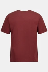 JP1880 T-Shirt Henley Basic Knopfleiste Dunkelrot/Rot/Bordeaux
