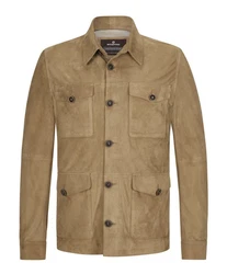 Milestone Lederjacke MSAdelio Blouson Khaki/Beige/Braun/Grau