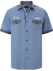Babista Kurzarmhemd PIOLASTI blau/hellblau