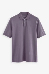 Next Bandeau-Bikini-Top Piqu-Poloshirt Lila/Dunkelblau